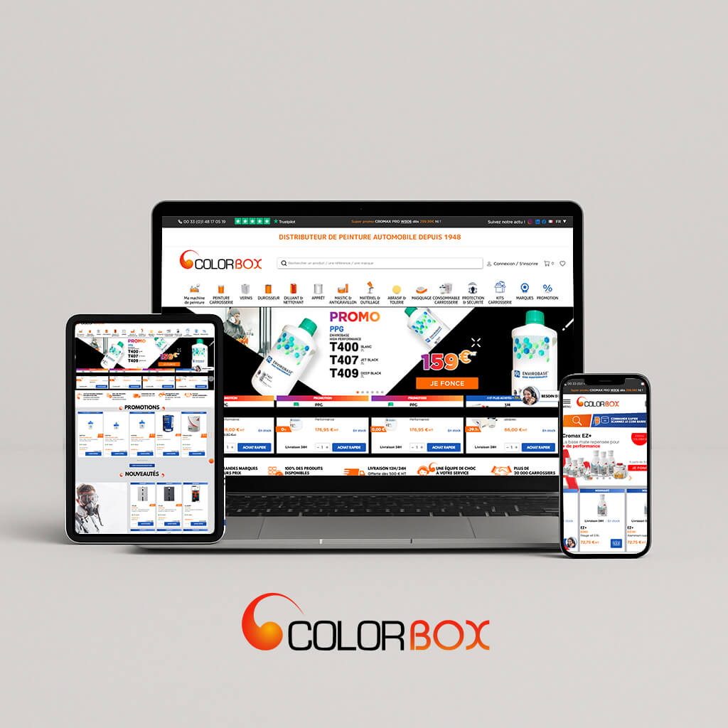 Le site color-box.eu sur ordinateur, tablette et mobile