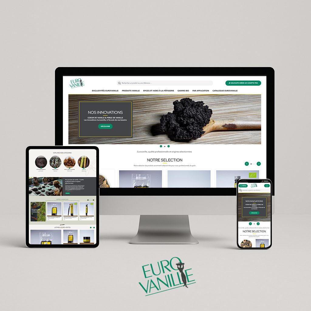 Le site eurovanille-vanifolia.com sur ordinateur, tablette et mobile
